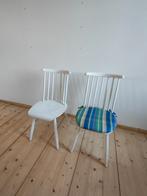 3 houten stoelen, Huis en Inrichting, Stoelen, Ophalen, Gebruikt, Drie, Wit