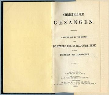 Christelijke Gezange (Evang.-Luth. Kerk 1905) beschikbaar voor biedingen