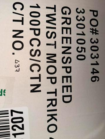 Greenspeed Triko Vlakmoppen 100 st Nieuw met onderstel beschikbaar voor biedingen