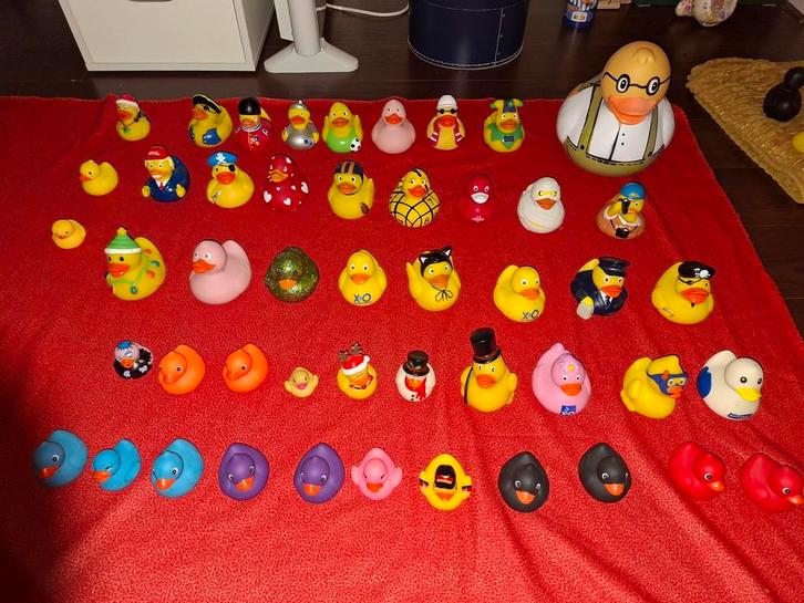 Grote verzameling badeendjes - 58 stuks + 1 grote, Verzamelen, Speelgoed, Zo goed als nieuw, Ophalen of Verzenden