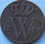 Halve cent 1843, Postzegels en Munten, Munten | Nederland, Ophalen of Verzenden, Koning Willem II, Overige waardes, Losse munt