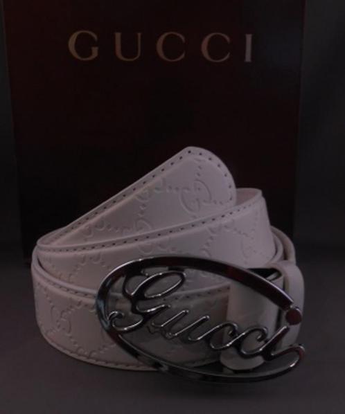 Gucci dames riem - wit - zilveren Gucci gesp - NIEUW, Kleding | Dames, Riemen en Ceinturen, Nieuw, 3 tot 5 cm, Wit, Verzenden