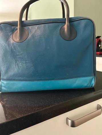 Hester van Eeghen Tas - Blauw Leer beschikbaar voor biedingen