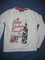 Wit shirt, 98, Blue Queen, Ophalen of Verzenden, Zo goed als nieuw, Meisje, Shirt of Longsleeve