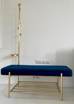 Koningsblauwe bank met kledinghaak/bench with clothes hook, Ophalen, Zo goed als nieuw, Rechthoekig, 125 cm of meer