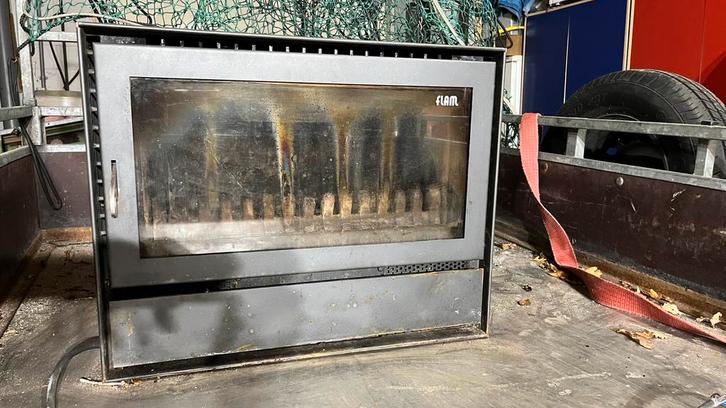 Hele nette FLAM INBOUW KACHEL 63/50, Huis en Inrichting, Haarden, Gebruikt, Houthaard, Ophalen
