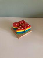 Houten geometrische vormenpuzzels stapel- en sorteerspel, Kinderen en Baby's, Speelgoed | Houten speelgoed, Ophalen, Gebruikt
