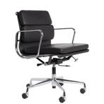 Eames inspired - EA 217 Soft pad Bureaustoel zwart leer, Huis en Inrichting, Bureaustoelen, Ophalen, Gebruikt, Zwart, Bureaustoel