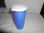 Tupperware Isolerende beker Thermobeker Blauw Nieuw, Nieuw, Beker of Kan, Ophalen of Verzenden, Wit