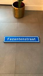 Straatnaam bord / verkeersbord  Fazantenstraat, Zo goed als nieuw, Ophalen