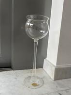 Vintage De Jong Holland  mondgeblazen glas kelk op hoge voet, Ophalen of Verzenden