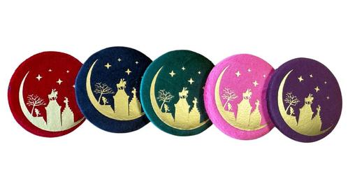 Handgemaakte fluwelen barretseld/button met Sint plaatje, Diversen, Sinterklaas, Nieuw, Ophalen of Verzenden