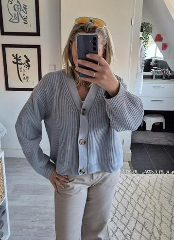Mooi lichtblauw vest van H&M | Maat S | | Als nieuw beschikbaar voor biedingen