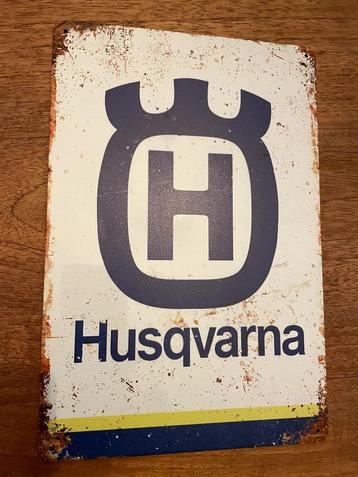 Husqvarna metalen reclamebord / wandbord (old Look) (1) beschikbaar voor biedingen