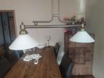 hanglamp messing melkglas boven eettafel, Huis en Inrichting, Lampen | Hanglampen, Ophalen, Gebruikt, 50 tot 75 cm, Brons look