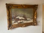 Schilderij winterlandschap, Ophalen