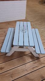Kinderpicknicktafel Blauw/Wit, Tuin en Terras, Nieuw, Rechthoekig, Hout, Ophalen