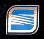Seat pin blauw met zwarte rand, Verzenden, Nieuw, Transport, Speldje of Pin