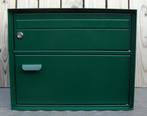 brievenbus met 2 postvakken / groen - nu voor de halve prijs, Nieuw, Staal, Ophalen of Verzenden, Wandbrievenbus