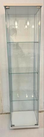 Vitrinekast wit / glas, Huis en Inrichting, Kasten | Vitrinekasten, Ophalen, Gebruikt, 50 tot 100 cm, Glas