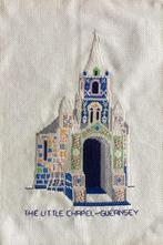 Borduurwerk, zijde, kerk, Guernsey, vintage, Hobby en Vrije tijd, Borduren en Borduurmachines, Ophalen