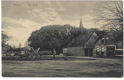 Peize, De Brink, Verzamelen, Ansichtkaarten | Nederland, Gelopen, Drenthe, Voor 1920, Verzenden