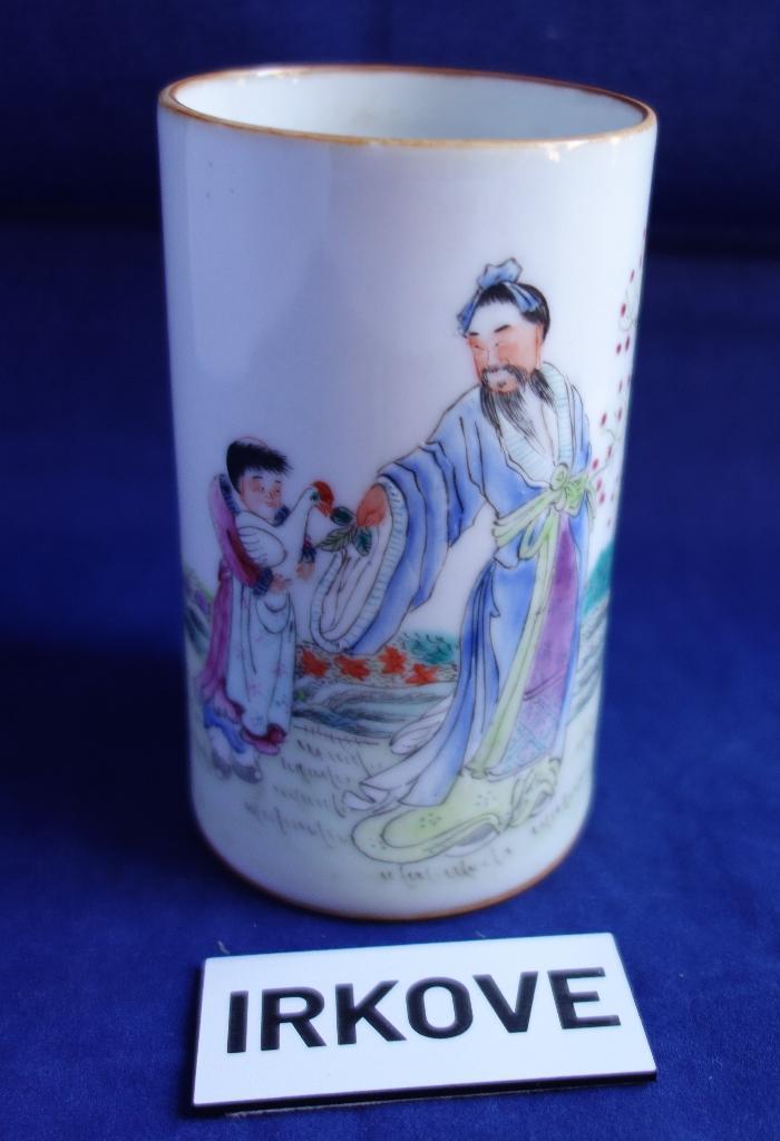 CHINESE PENSEEL BEKER * PORSELEIN * De Mooiste! *, Antiek en Kunst, Antiek | Porselein, Verzenden