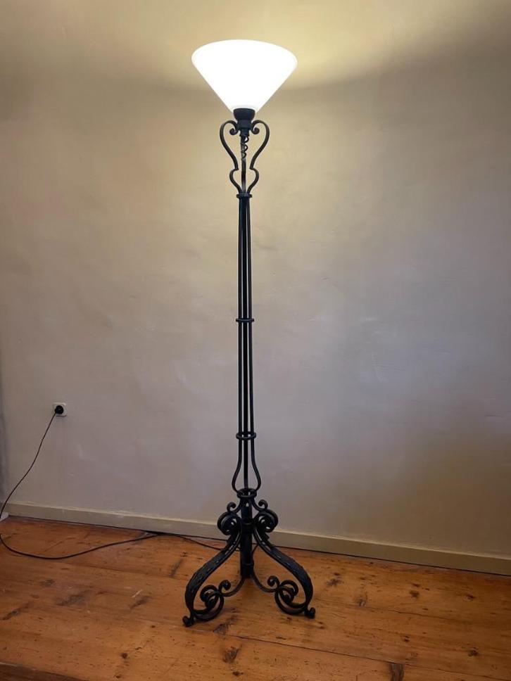 Art Deco 1930 Vloerlamp Staande Lamp Uplight Frans, Antiek en Kunst, Antiek | Lampen, Ophalen