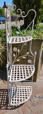 PLANTENREK /HOEK ETAGÈRE / 116 CM HOOG /METAAL /white/beige, Tuin en Terras, Nieuw, Metaal, Info@huisentuindecoratiemarie.nl, Huis en tuin decoratie marie