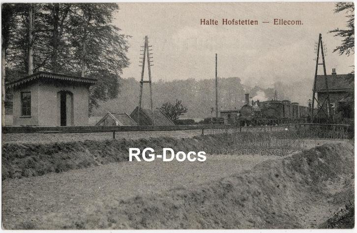 Ansichtkaart - Briefkaart Trein Station Hofstetten Ellecom, Verzamelen, Ansichtkaarten | Nederland, Ongelopen, Gelderland, Voor 1920