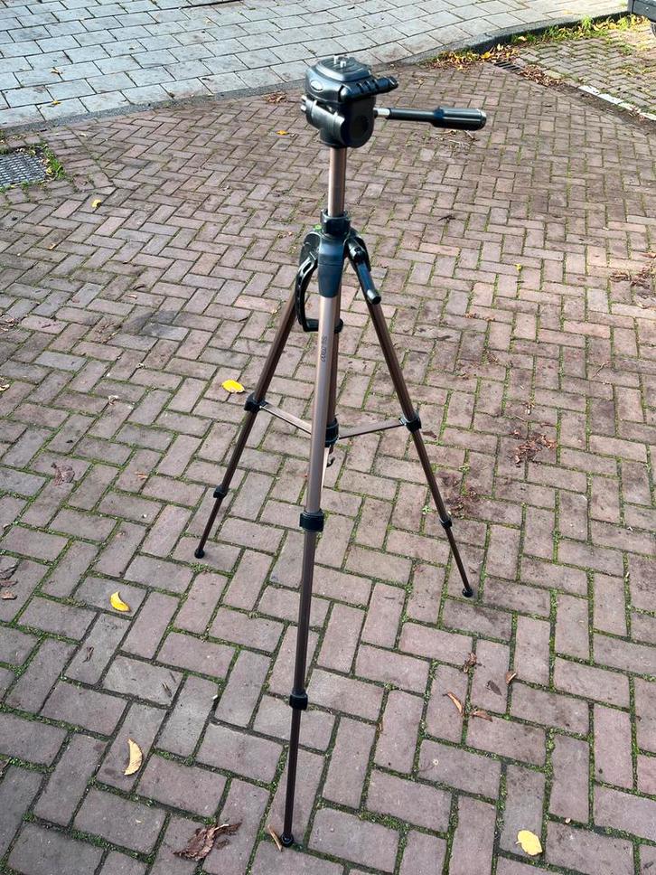 Foto/video camera statief tripod, Audio, Tv en Foto, Fotografie | Statieven en Balhoofden, Zo goed als nieuw, Driepoot, 150 tot 175 cm