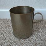 Vintage messing drinkbeker/ mok met oor, Ophalen of Verzenden