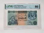 Egypte 5 pounds 1958 UNC PMG 66, Postzegels en Munten, Bankbiljetten | Afrika, Verzenden