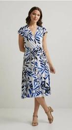 Joseph Ribkoff elegant wit/blauwe stretch jurk mt 38, Maat 38/40 (M), Overige kleuren, ., Joseph Ribkoff
