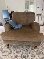 Nubuck leren fauteuil, Huis en Inrichting, Fauteuils, Ophalen of Verzenden, Zo goed als nieuw, 75 tot 100 cm, 50 tot 75 cm