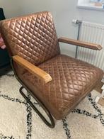 Bruine stoel in lederlook, Huis en Inrichting, Fauteuils, Ophalen, Zo goed als nieuw, Minder dan 75 cm, 50 tot 75 cm