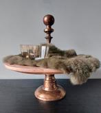 Etagere 1 laags Chique plateau hout antiek goud D40 Nieuw, Huis en Inrichting, Woonaccessoires | Etagères, Ophalen of Verzenden