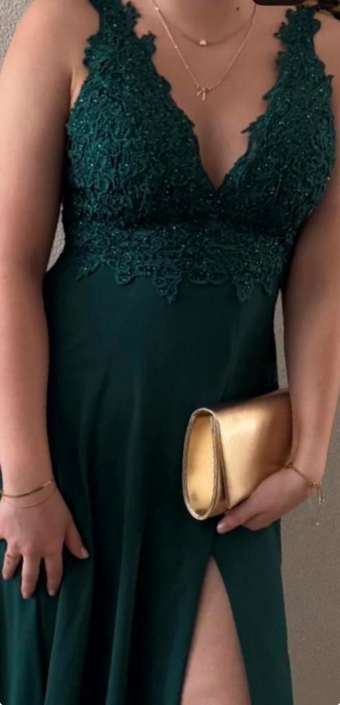 Galajurk groen maat 36, Kleding | Dames, Gelegenheidskleding, Zo goed als nieuw, Galajurk, Maat 36 (S), Groen, Ophalen of Verzenden