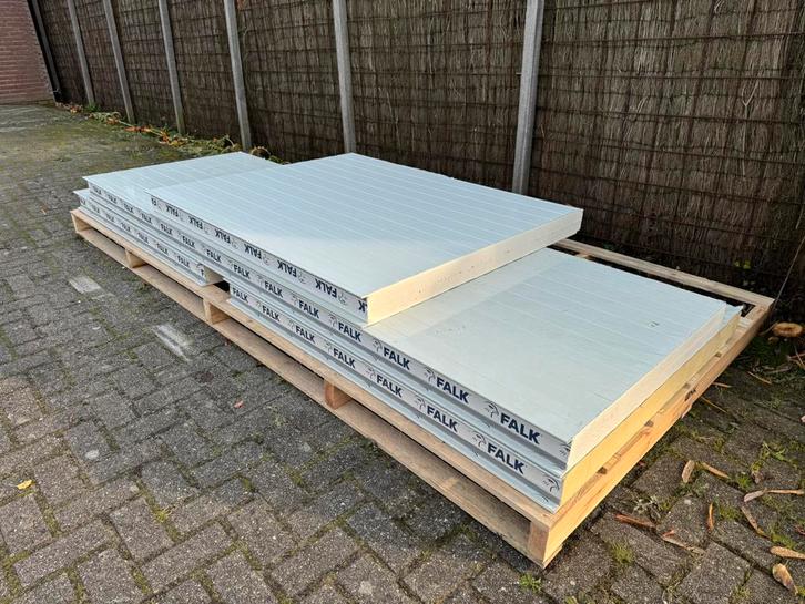 Falk sandwichpanelen, isolatie, sandwich panelen, platen 100, Doe-het-zelf en Verbouw, Platen en Panelen, Zo goed als nieuw, Ophalen