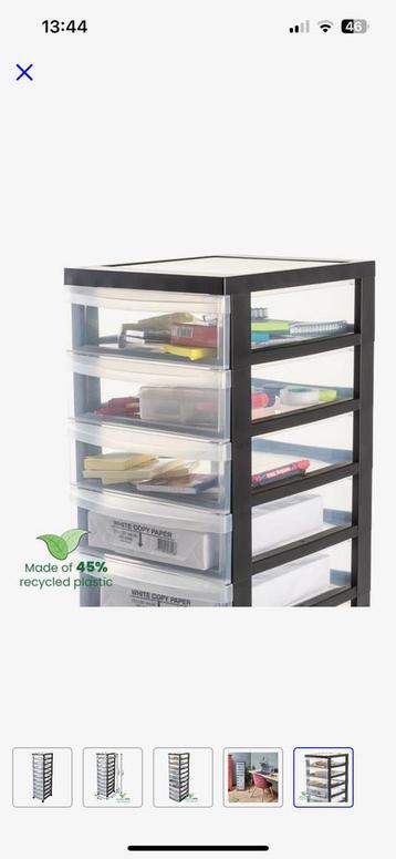 Ladesysteem Iris wielen/ opbergkastje met lades 10x7.5liter beschikbaar voor biedingen