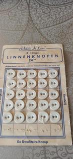 linnen knopen op kaartje, Ophalen of Verzenden, Nieuw, Knoop of Knopen