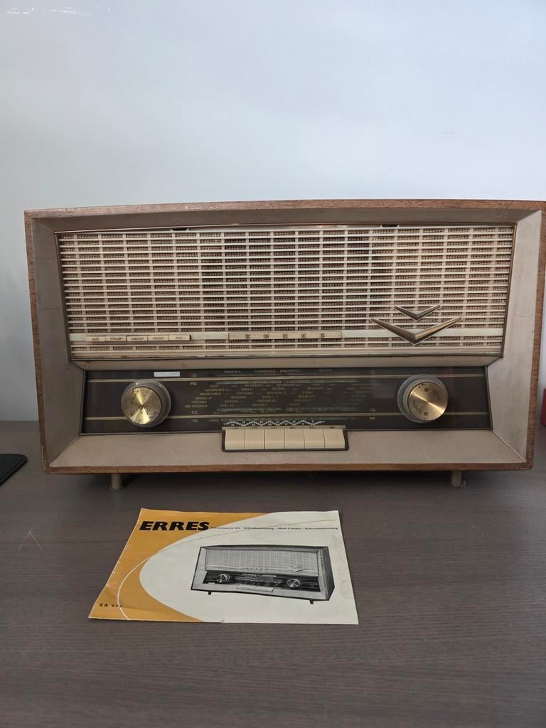 Erres RA615 Vintage Radio met originele handleiding, Audio, Tv en Foto, Radio's, Ophalen of Verzenden, Gebruikt, Radio