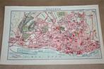 Oude kaart / plattegrond Lissabon circa 1900 !!, Boeken, Atlassen en Landkaarten, Gelezen, Ophalen of Verzenden