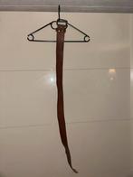 Petrol Bruine leren riem, Kleding | Heren, Riemen en Ceinturen, 95 tot 105 cm, Bruin, Echt leder, Ophalen of Verzenden