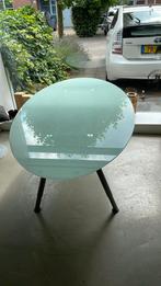 Glazen ovalen eettafel IKEA, Ophalen, 50 tot 100 cm, Zo goed als nieuw, Vijf personen of meer