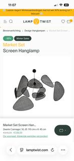 Market set screen zwarte  hanglamp. 110 cm /hoog 45 cm, Ophalen, Minder dan 50 cm