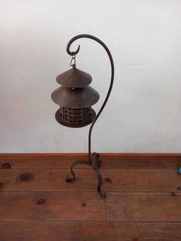 Lifestyle bruin ijzer lantaarn kaarsenhouder 85cm ehv geldro beschikbaar voor biedingen