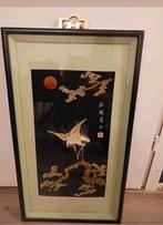 Schilderij kraanvogel diorama chinees, Huis en Inrichting, Gebruikt, Ophalen of Verzenden