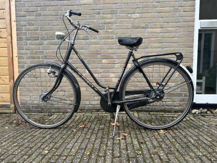 Retro Stationsfiets Omafiets, Fietsen en Brommers, Fietsen | Dames | Omafietsen, Gebruikt, 53 tot 56 cm, Handrem, Versnellingen