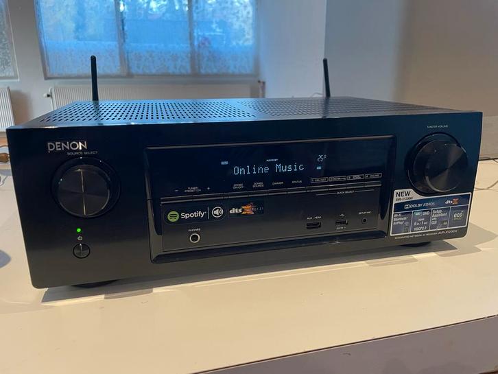 Denon AVR-X1200W – 7.2 4K Atmos, Wi-Fi/Bluetooth – met doos, Audio, Tv en Foto, Versterkers en Receivers, Gebruikt, 7.1, 60 tot 120 watt